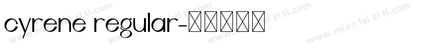 cyrene regular字体转换